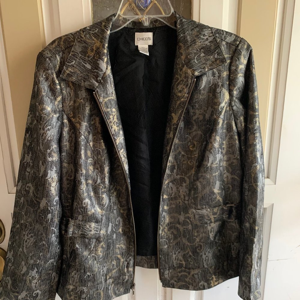 Chico's Sz2 (regular Sz12) Fashion Blazer